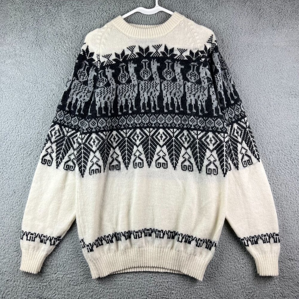 ALPACA CONNECTION Women's Geometric‎ Print Sweater size XL